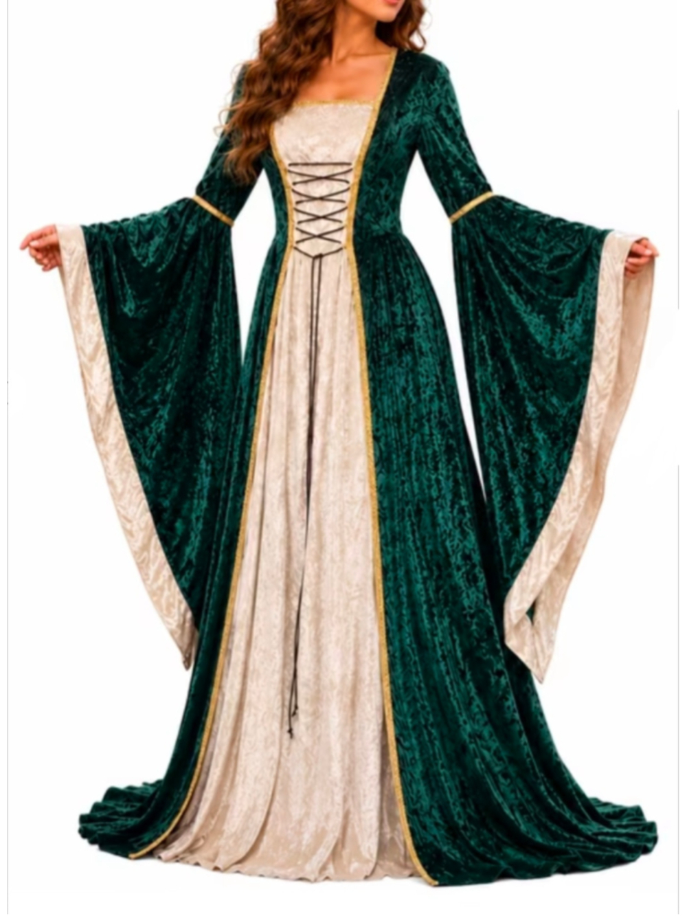 Medieval/Renaissance 3x dark green dress